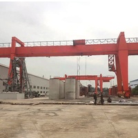 Grue électrique à structure en acier certifiée CE ISO 25t Palan à câble métallique à portique à portique à poutre unique avec boîte de vitesses et roulement