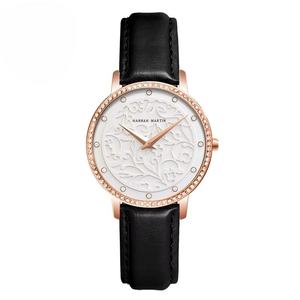 Reloj de Cuarzo de Moda para Mujer, de Lujo, Personalizado, con Esfera en Relieve 3D, Marcadores de Cristal, Correa de Malla de Acero Inoxidable, 3BAR, Venta al Por Mayor - Product Image 6