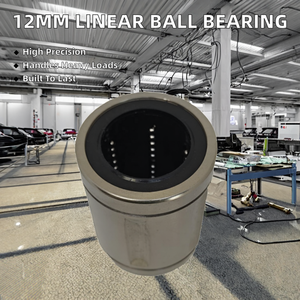 Roulement à billes linéaire CNZ 12mm LME12UU en acier chromé, précision P0, pièce CNC, coussinet coulissant pour tige d'imprimante 3D - Product Image 2