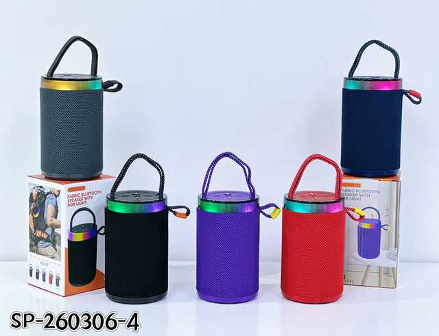 2026 New Portable Bluetooth Speaker RGB LED Light Mini Wireless Speaker TWS FM Radio USB TF AUX Type-C Charging Loudspeaker