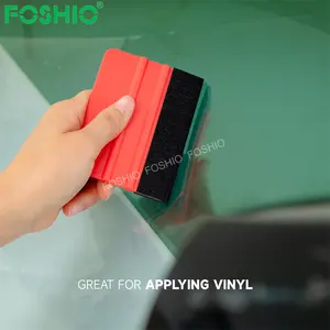 Foshio Design Personalizado Vinil Envoltório Plástico Vermelho Feltro Rodo