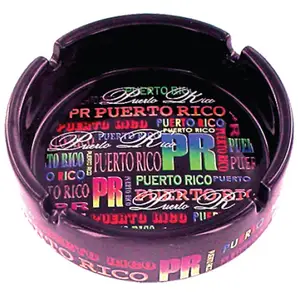 Rockin Bánh Gạt Tàn Puerto Rico Neon Chữ Ký Quà Lưu Niệm Bằng Gốm Gạt Tàn