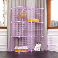 2024 bricolage petit Animal Cage métal fil grille intérieur Cage pour animaux de compagnie pour cochons d'inde lapins chats