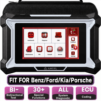 ANCEL DS160 Scanner OBD2 complet pour tous les systèmes, contrôle bidirectionnel, plus de 30 réinitialisations spéciales, garantie 1 an, Android OS, 12V