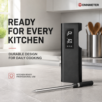 Termometer BBQ Pintar Nirkabel Satu Probe, ±0.5 ° Termometer Memasak dengan Kontrol Suhu Presisi dan Aplikasi Multibahasa