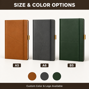 Carnet en cuir personnalisable A5 <span class=keywords><strong>A4</strong></span> A6, couverture rigide, reliure cousue, ligné, 100 feuilles, logo gaufré, écologique, cadeau, OEM - Product Image 2