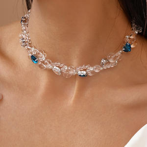 תכשיטי אופנה 2025 תכשיטי אופנה משובצת יהלומים יוקרה משובצת קריסטל מלאכותי אהבה חרוז אבני חן לנשים - Product Image 4