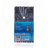 Sipa SR153 – Lot de 10 marqueurs d'art à pointe fine colorés, stylos de 0,38 mm à encre à base d'eau pour le design, la planification et le dessin de motifs