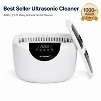 GTSONIC VGT-6250 Pembersih Ultrasonik Digital Kontrol Rumah Tangga 40kHz 2.5L untuk Botol Bayi dan Peralatan Gigi, Bahan Stainless Steel SUS304