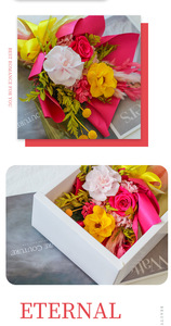 Bouquet de roses éternelles naturelles décoratives pour la Saint-Valentin et Noël – Vente en gros – Idéal pour offrir à votre petite amie – Livré en poudre - Product Image 6