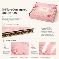 Boîte d'expédition en papier couché imprimée recto-verso avec logo personnalisé, recyclable, pour emballages cadeaux cosmétiques