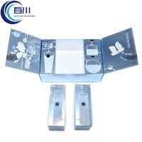 Caja de Regalo Rígida de Papel Plateado Impreso con Logotipo Personalizado, Caja de Embalaje Perfumada para Festivales, para Frascos de Perfume, Aceite, Lápiz Labial o Productos Cosméticos