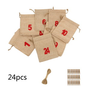 Articoli per decorazioni natalizie ornamenti natalizi calzini ghirlanda calendario borse 24 In 1 set - Product Image 1