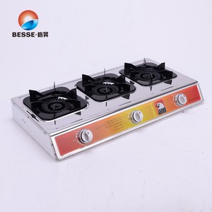 เตาแก๊สสแตนเลส 3 หัวเตา จุดติดด้วยระบบ Piezoelectric แบบพกพา สำหรับใช้ในบ้าน โรงแรม และกลางแจ้ง - Product Image 2