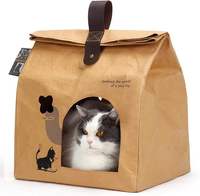 Sac à dos pour chat en papier kraft léger et lavable, idéal pour le repos en intérieur et les voyages en extérieur – Vente chaude