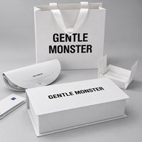 Boîte cadeau rigide personnalisée pour lunettes de marque avec logo, ensemble sac en cuir et chiffon, emballage de luxe pour lunettes de vue et de soleil pour fêtes