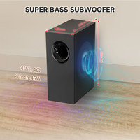 KENUO 45W Barre de Son 2.1CH Avec Caisson de Basses Haut-Parleur Sans Fil pour Home Cinéma Enceintes TV Barre de Son Avec Connexion Bluetooth/USB/AUX