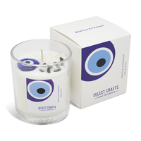 Caixa de presente personalizada de luxo, vela espiritual de cristal perfumada para cura do olho evil