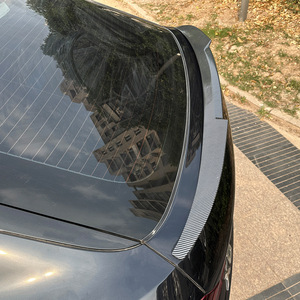 Bmw M4 Blade Style Rear Wing Spoiler Piano <b>Black</b> Carbon Fiber Texture ABS Rear <b>Trunk</b> Exterior Modification - Product Image 4