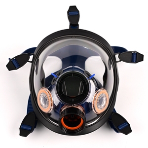 Masker Gas Beracun <span class=keywords><strong>Full</strong></span> <span class=keywords><strong>Face</strong></span> <span class=keywords><strong>EN136</strong></span> Silikon 40mm untuk Cat Semprot, Asam, Gas Kimia - Product Image 5