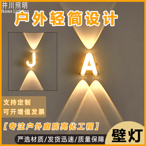 Lámpara de Pared para Exteriores GP-B286, Impermeable, con Letras Iluminadas para Letreros de Puerta, Pasillos y Entradas - Product Image 5