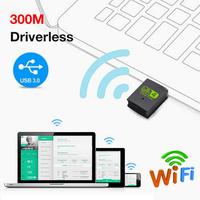 Computer Hardware Software Free Driver 2.4G Wireless USB Wifi Adapter Network Card Wifi Adapter 300mbps for Laptop Desktop PC