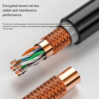 Câble DENIXI de catégorie Super Six, de haute qualité, CAT6/CAT6A, extérieur, 10G, double blindage, 8 conducteurs, CCA solide, 23/24AWG, POE, surveillance