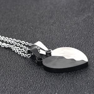 Venta al por mayor Buen <span class=keywords><strong>Amor</strong></span> collar de <span class=keywords><strong>la</strong></span> <span class=keywords><strong>amistad</strong></span> de acero inoxidable mejores amigos corazón pareja Collar para el Día de San Valentín - Product Image 5
