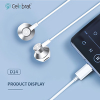 Headset Audio Kabel Custom Grosir Bebas Ongkir Hands Free Magnet Earphone Tipe-C IPX-4 Tahan Air Semi-in-ear