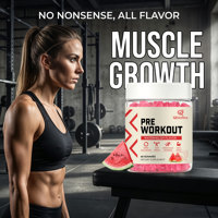 Qbioflex Offre Spéciale Gummies Pré-Entraînement Saveur Pastèque pour la Croissance Musculaire 60 Gummies Complément Alimentaire pour Femmes et Hommes
