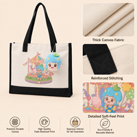 Tas Tote Serut Cetak Warna-Warni yang Dapat Disesuaikan, Modis, dengan Tali Bahu Ganda, Kreatif untuk Hadiah DIY, Pesta, dan Belanja