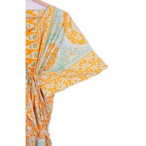 Caftán de Algodón de Alta Calidad para Mujer, Estampado Indio, Estilo Dulce, Natural, Ecológico, Holgado, Informal, para Verano, Precio al por Mayor - Product Image 2