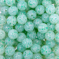 Le plus populaire 15MM brillant de luxe pépite d'or paillettes Confetii gelée Silicone perles bricolage perles rondes pour stylo fabrication de bijoux