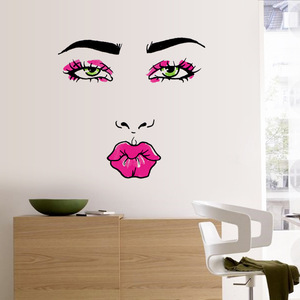 Red Lips Women <b>Wall</b> <b>Sticker</b> Waterproof PVC 30x60 Cm Cartoon Modern Home <b>Decoration</b> Irregular Shape SK36002 - Product Image 2