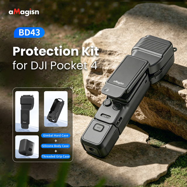 AMagisn Protective Cover Shell for DJI Pocket 4 Lightweight Set Hard Shell for DJI OSMO Pocket 4 Sports Camera Accessories