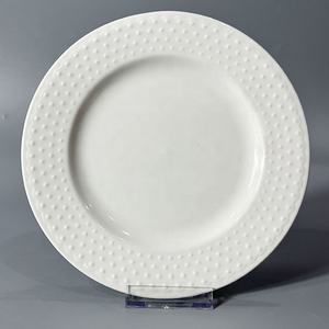 Precio barato nuevo juego de cena blanco de porcelana de hueso 24 piezas 16 piezas diseño en relieve - Product Image 3