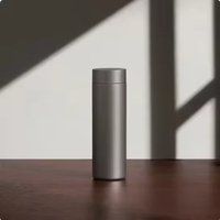 Mug de voyage isotherme en titane personnalisé de 500 ml avec couvercle, tasse à double paroi réutilisable et anti-fuite, garde les liquides chauds ou froids