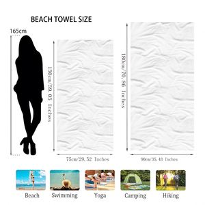 Toalla de Playa y Baño Cuadrada Personalizada al por Mayor, Serie Exclusiva Privada, Toalla de Playa Cuadrada de Microfibra con Mapa Personalizable - Product Image 3