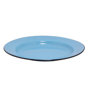 Regenbogen Farbe Emaille Platte Sets Chinesische Art Keramik platte Dish Country Design Nachhaltige Camping Lebensmittel Servieren Stahlst änder - Product Image 3