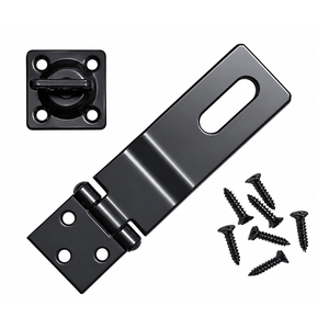 Loquet de sécurité robuste <span class=keywords><strong>en</strong></span> laiton et acier moderne avec vis de fixation pour portail, porte, abri, armoire, boîte à outils - Product Image 5