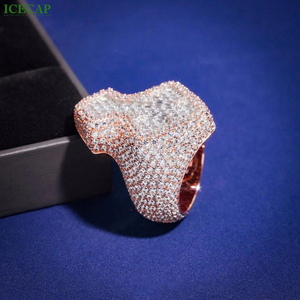 Anillos de Diamantes con Cruz para Hombre, Estilo Hip Hop, en Oferta, con Moissanita VVS, Plata 925, Chapado en Oro, Anillo con Incrustaciones de Diamantes - Product Image 2
