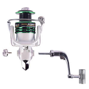 Agitek kim loại Câu cá Spinning Reels hai màu nhôm dòng spool kim loại ROCK cánh tay và Reel Knob Spinning Fishing REELS - Product Image 5