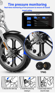 Navigateur GPS étanche de 6,25 pouces avec Carplay TPMS, deux caméras, DVR pour motos, prend en charge Android Auto sans fil, Karadar <span class=keywords><strong>T7</strong></span> - Product Image 6