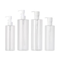 Botol Sampo PET Persegi Panjang Plastik Transparan 400ml Kosong untuk Kosmetik, Lotion, Masker Wajah, Cat Kuku, Food Grade PP