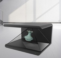 Écran d'affichage holographique 3D NVVDOOO XF-10 de 19 pouces, projection à trois côtés avec fonction lumineuse pour lunettes, format 16:9, noir