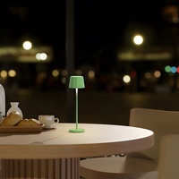 Lampe de table moderne nordique en fer, LED, à commande tactile, rechargeable par DC, flexible, sans fil, à intensité variable, lumière du jour 6000K, pour restaurants