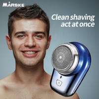 MARSKE Alat Cukur Elektrik Mini Portable USB Tahan Air IPX6 Basah/Kering Isi Ulang Daya untuk Wajah, Waktu Kerja 90 Menit untuk Hotel dan Rumah Tangga