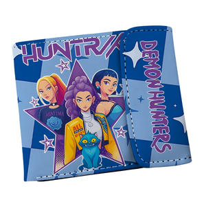 नई शैली मिश्रण कस्टम एनीमे पु चमड़े के बटन छोटे pu वॉलेट कार्टून वॉलेट पर्स महिला पुरुषों का सिक्का बैग - Product Image 2