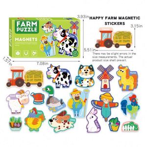 Cadeau éducatif, grands puzzles adaptés aux bébés garçons et filles, 2 aimants pour réfrigérateur pour enfants - Product Image 5