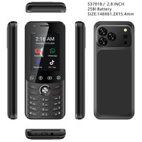 Teléfono Inteligente Android 11 con Pantalla Táctil de 2.8 Pulgadas, Teclado T9, MT6739, 2GB, 16GB, GPS, WiFi, Hotspot, WhatsApp, YouTube, Batería de 2500mAh